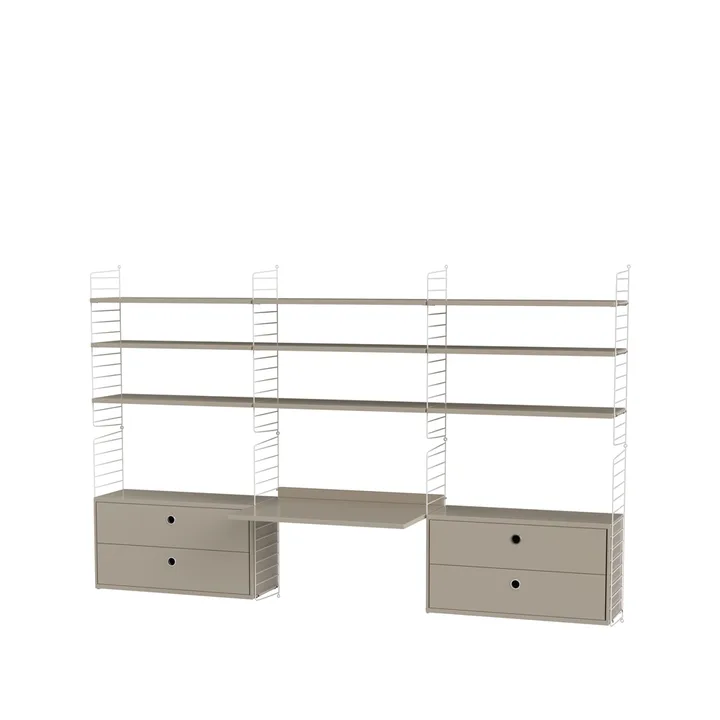 Habitación de niños String beige y blanco - Combinación F - String