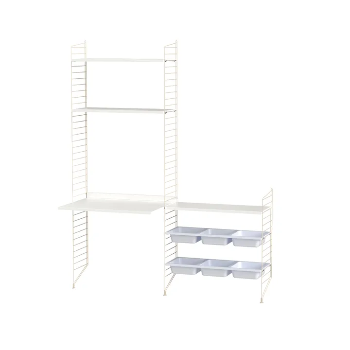 Habitación de niños String blanco y beige - Combinación E - String