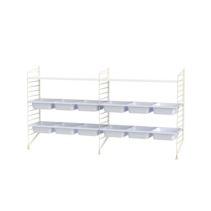 Habitación de niños String blanco y beige - Combinación F - String