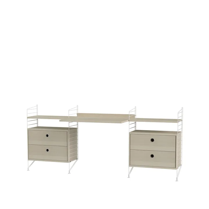 Habitación de niños String fresno y blanco - Combinación C - String