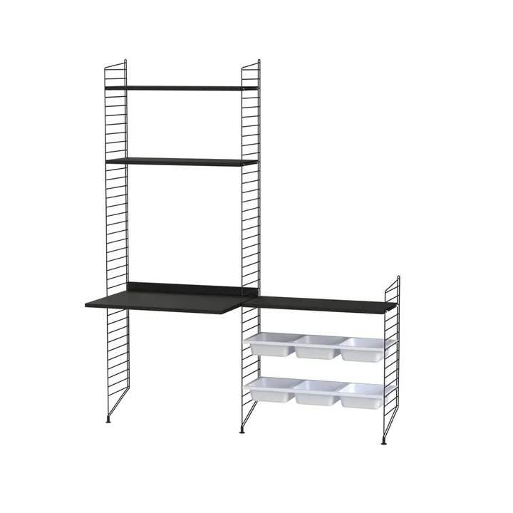 Habitación de niños String negro - Combinación E - String