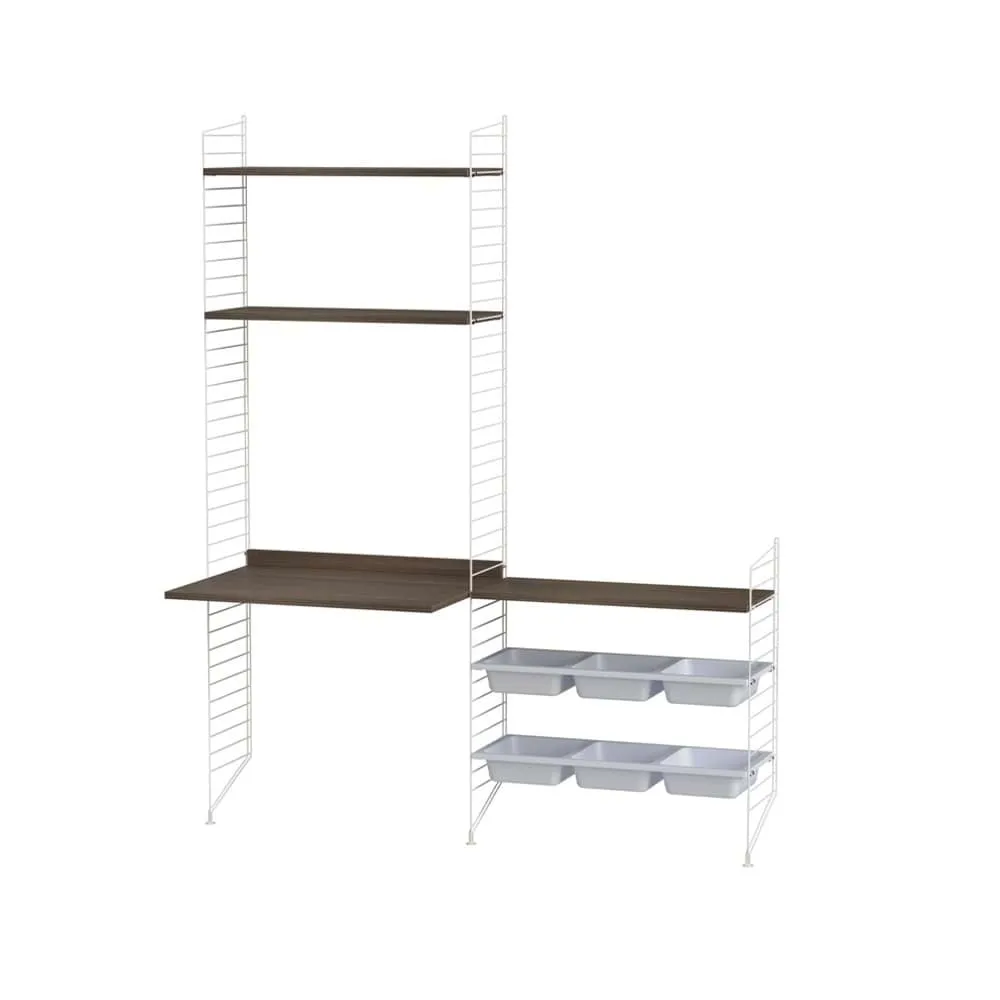 Habitación de niños String nogal y blanco - Combinación E String
