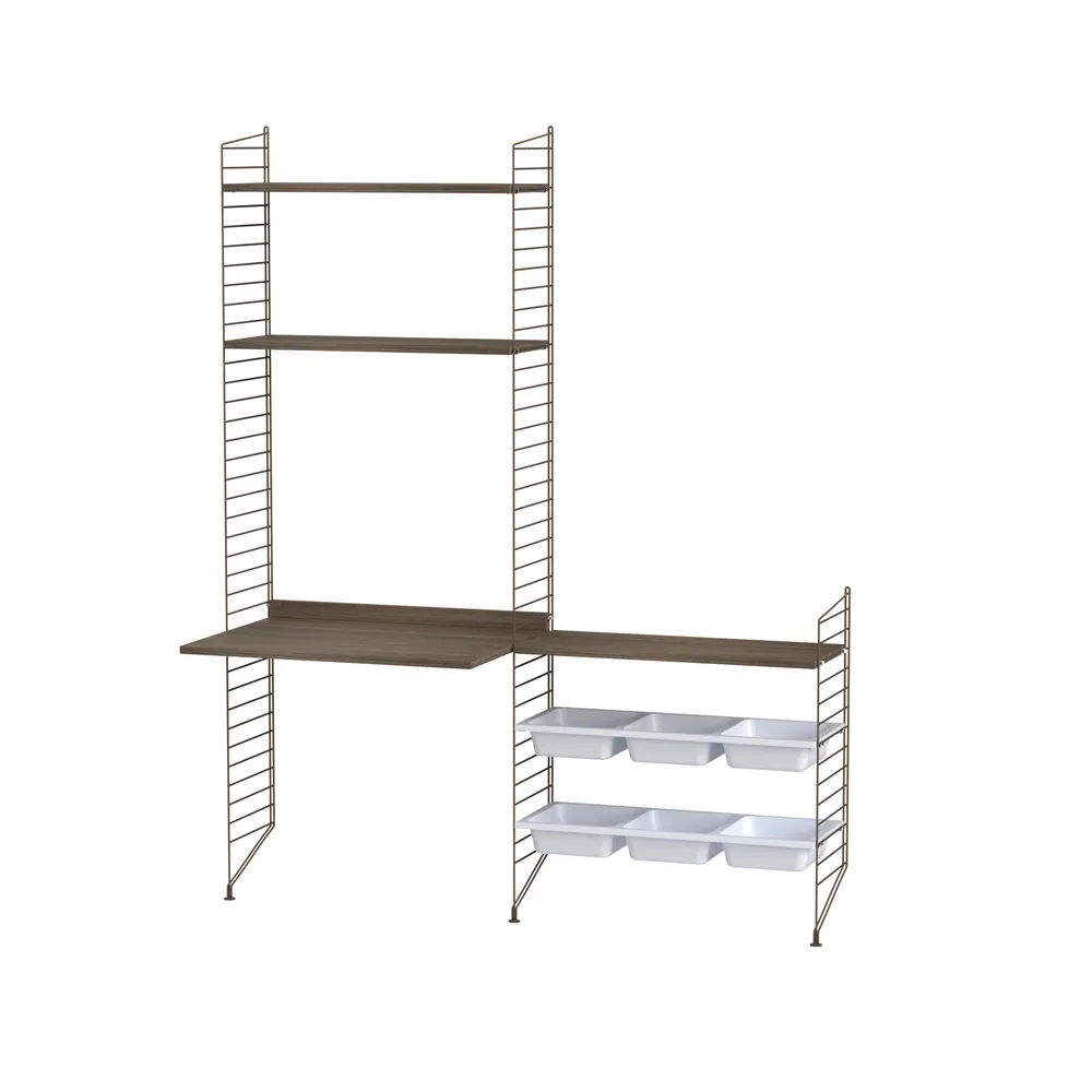 Habitación de niños String nogal y marrón - Combinación E,  String