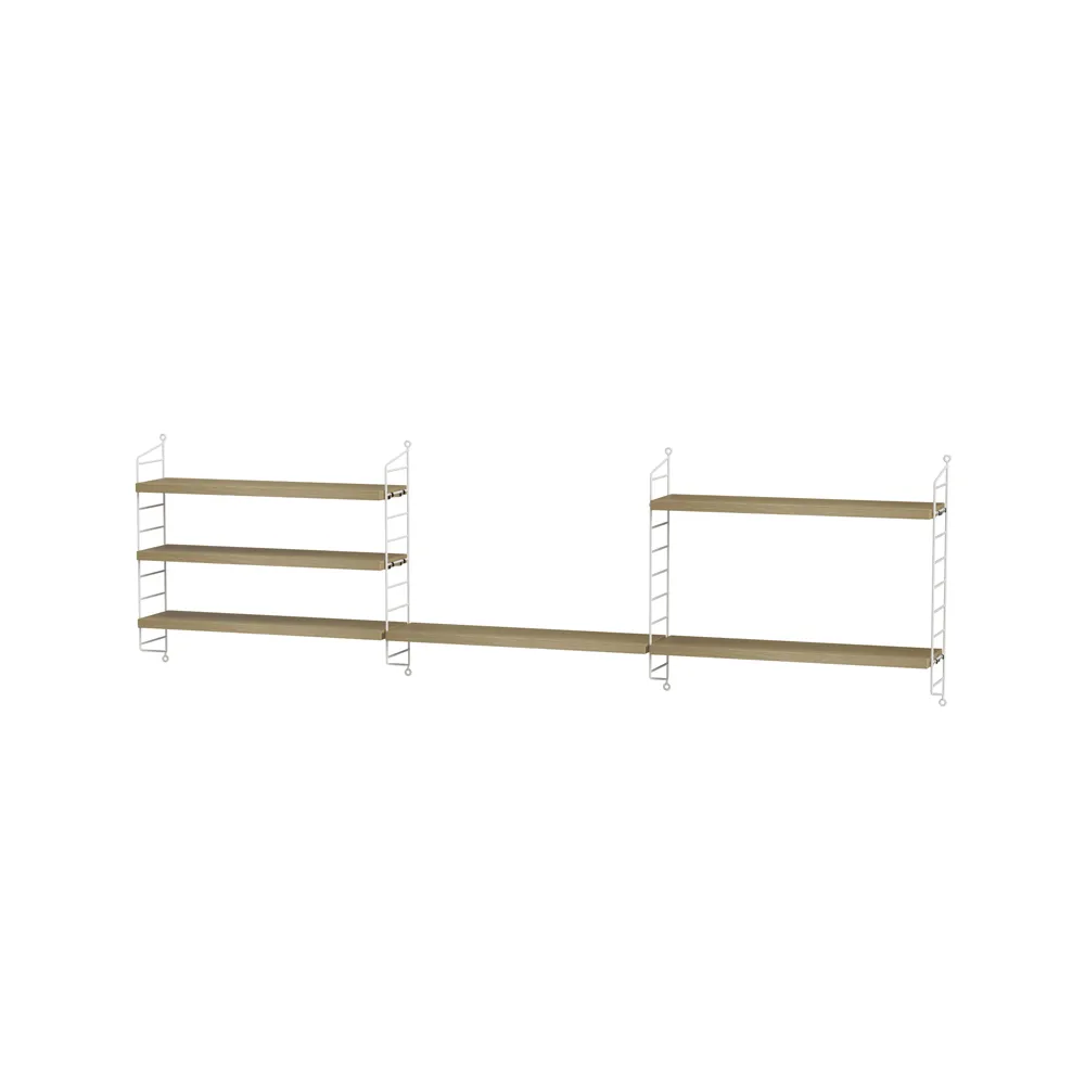 Habitación de niños String roble y blanco - Combinación H,  String
