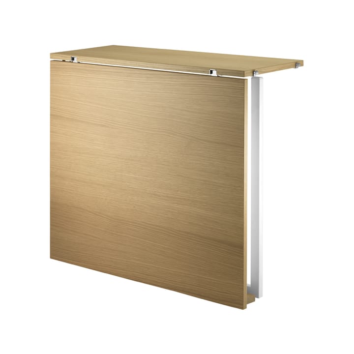 Mesa plegable String, Nogal-patas de metal blancas String
