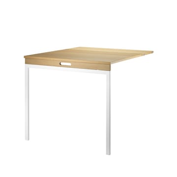 Mesa plegable String - Roble-patas de metal blancas - String