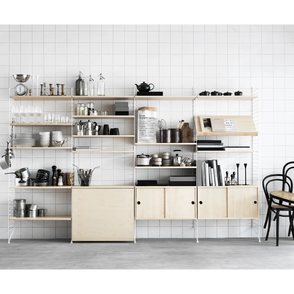 Panel de pared String, Beige, 50x20 cm, paquete de 2 String