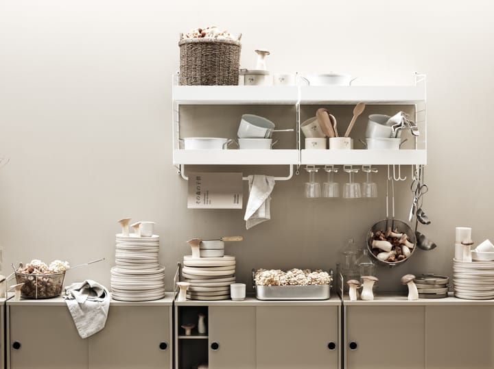 Panel de pared String, Blanco, 50x30 cm, paquete de 2 String