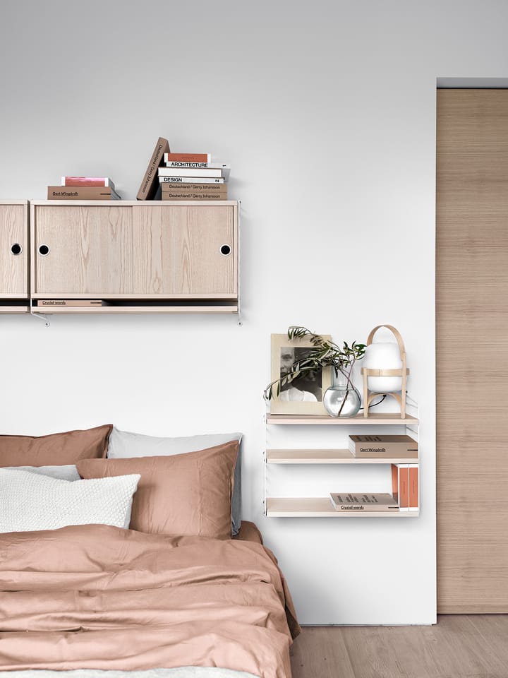 Panel de pared String, Blanco, 50x30 cm, paquete de 2 String