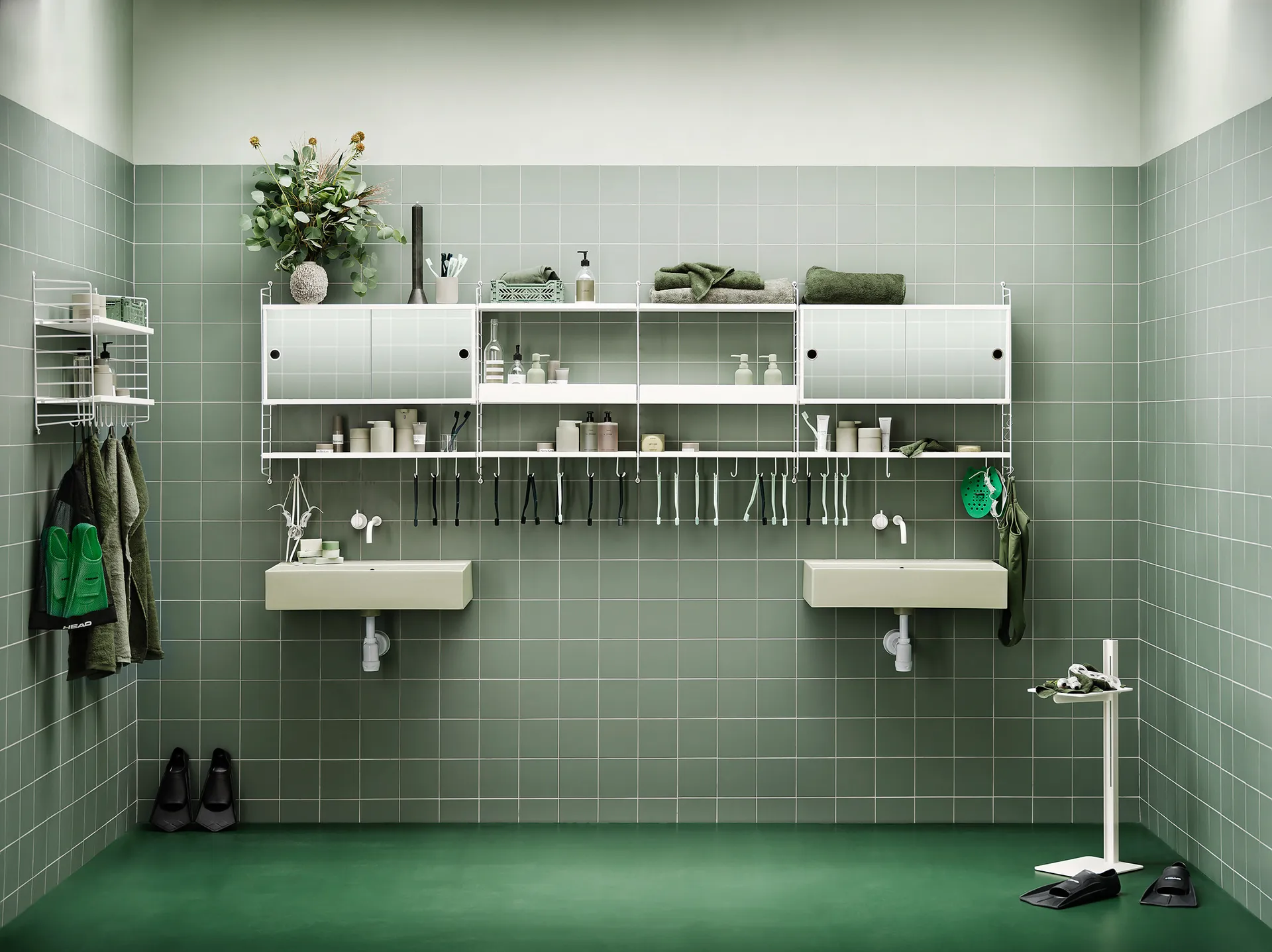 Panel de pared String, Blanco, 75x20 cm, paquete de 1 String