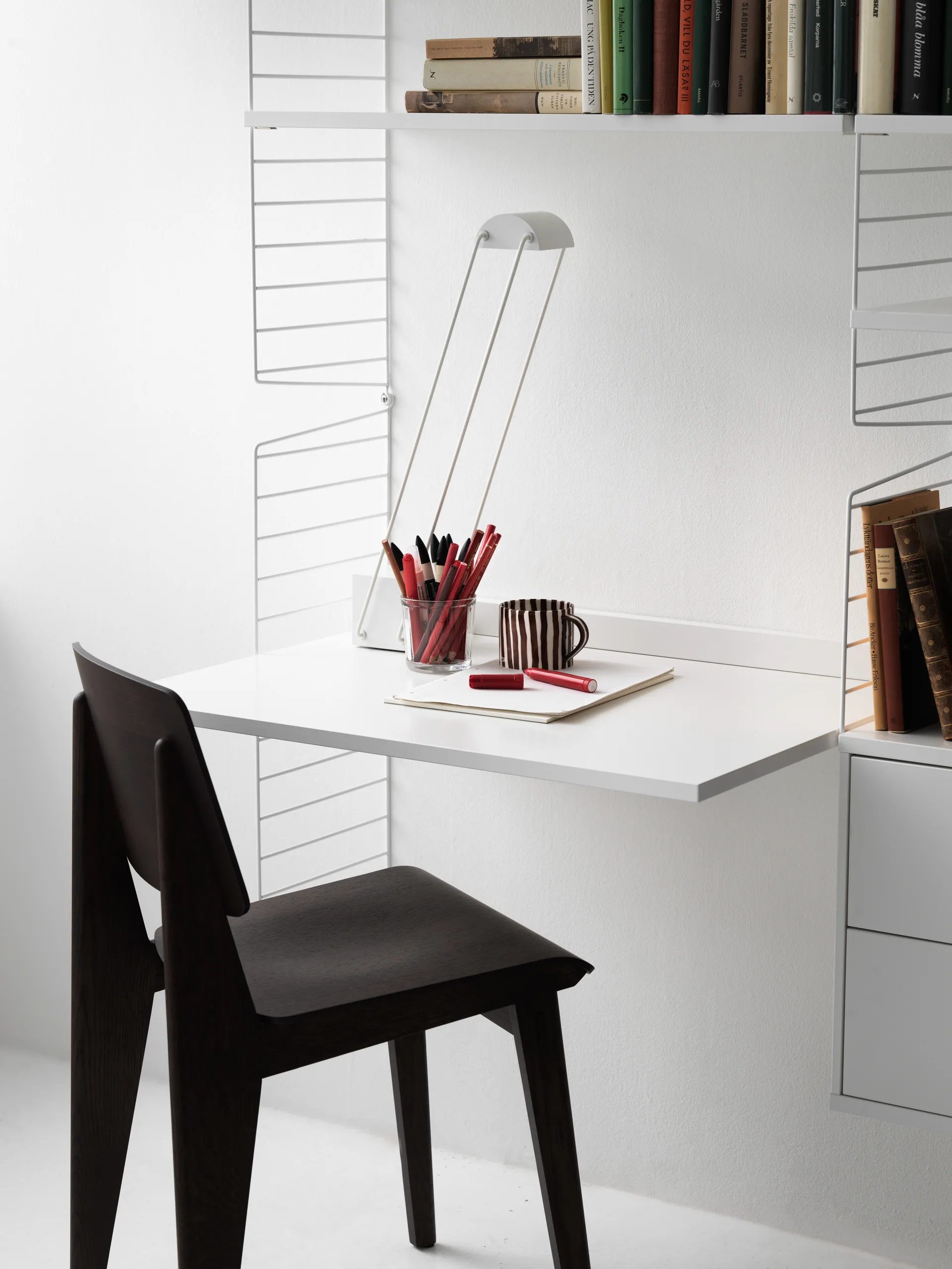 Panel de pared String, Blanco, 75x30 cm, paquete de 1 String