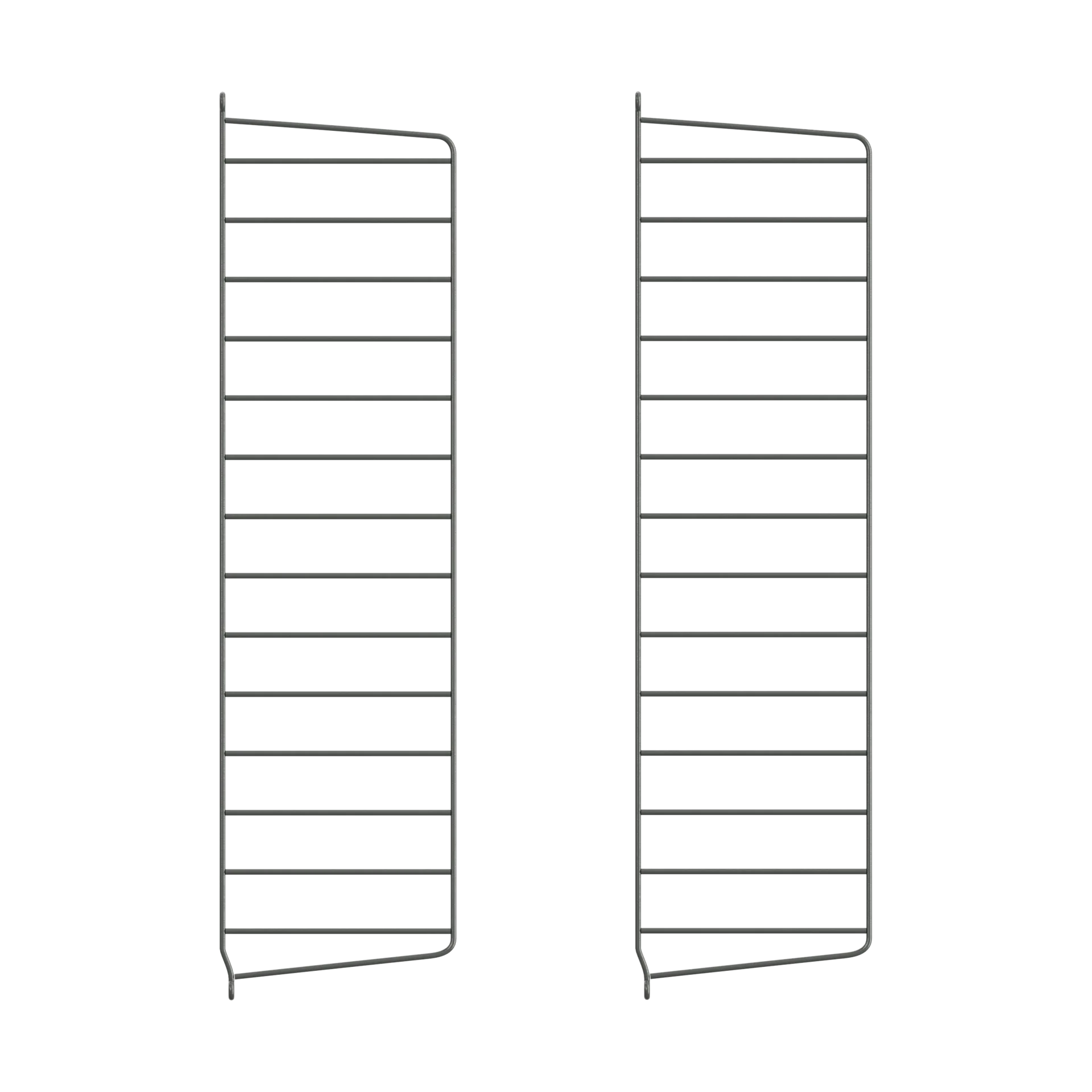 Panel de pared String, Gris oscuro, 75x20 cm, set de 2 String