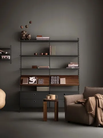 Panel de pared String - Gris oscuro, 75x30 cm, paquete de 1 - String