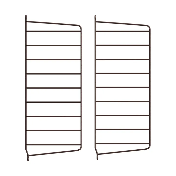 Panel de pared String - Marrón oscuro, 50x20 cm, pack de 2 - String