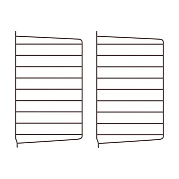 Panel de pared String - Marrón oscuro, 50x30 cm, pack de 2 - String