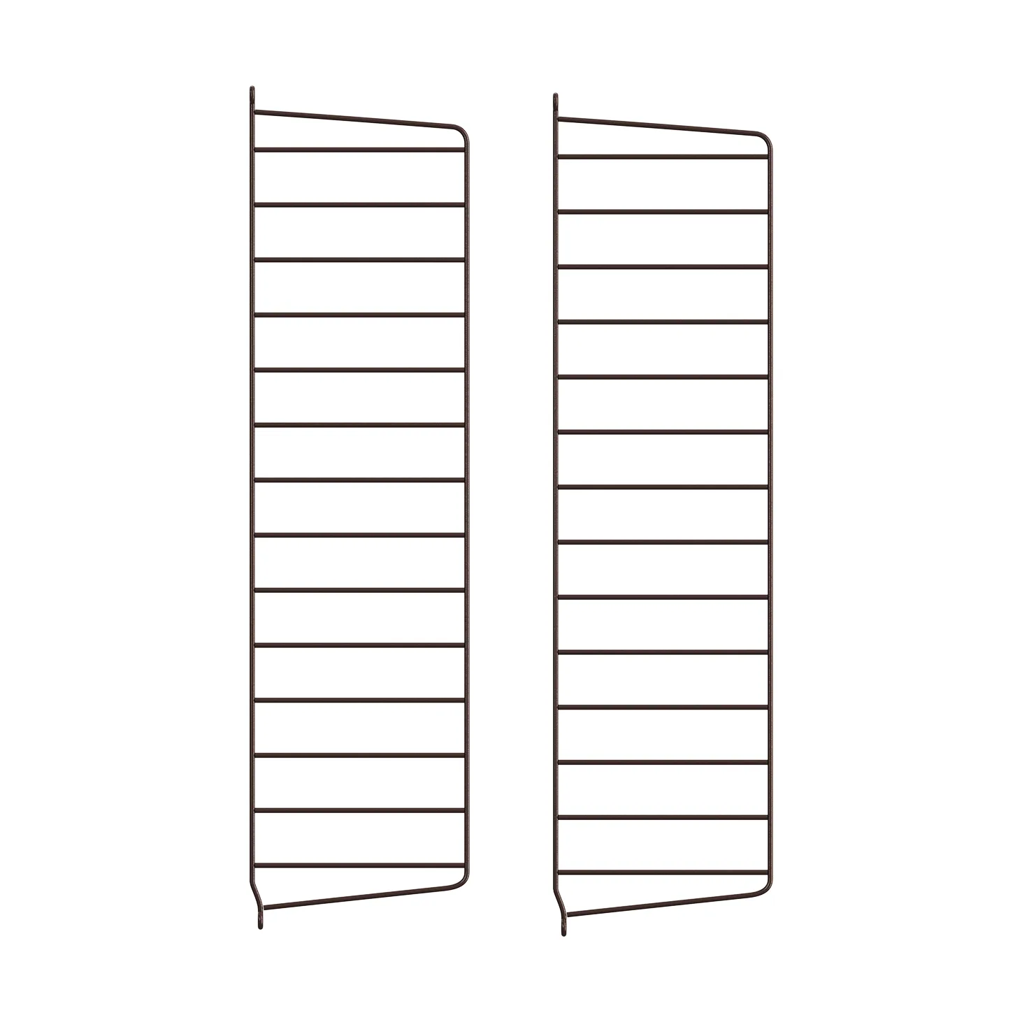 Panel de pared String, Marrón oscuro, 75x20 cm, pack de 2 String