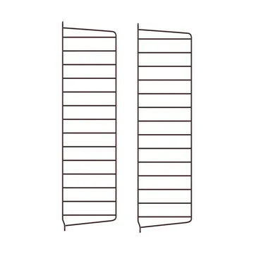 Panel de pared String - Marrón oscuro, 75x20 cm, pack de 2 - String