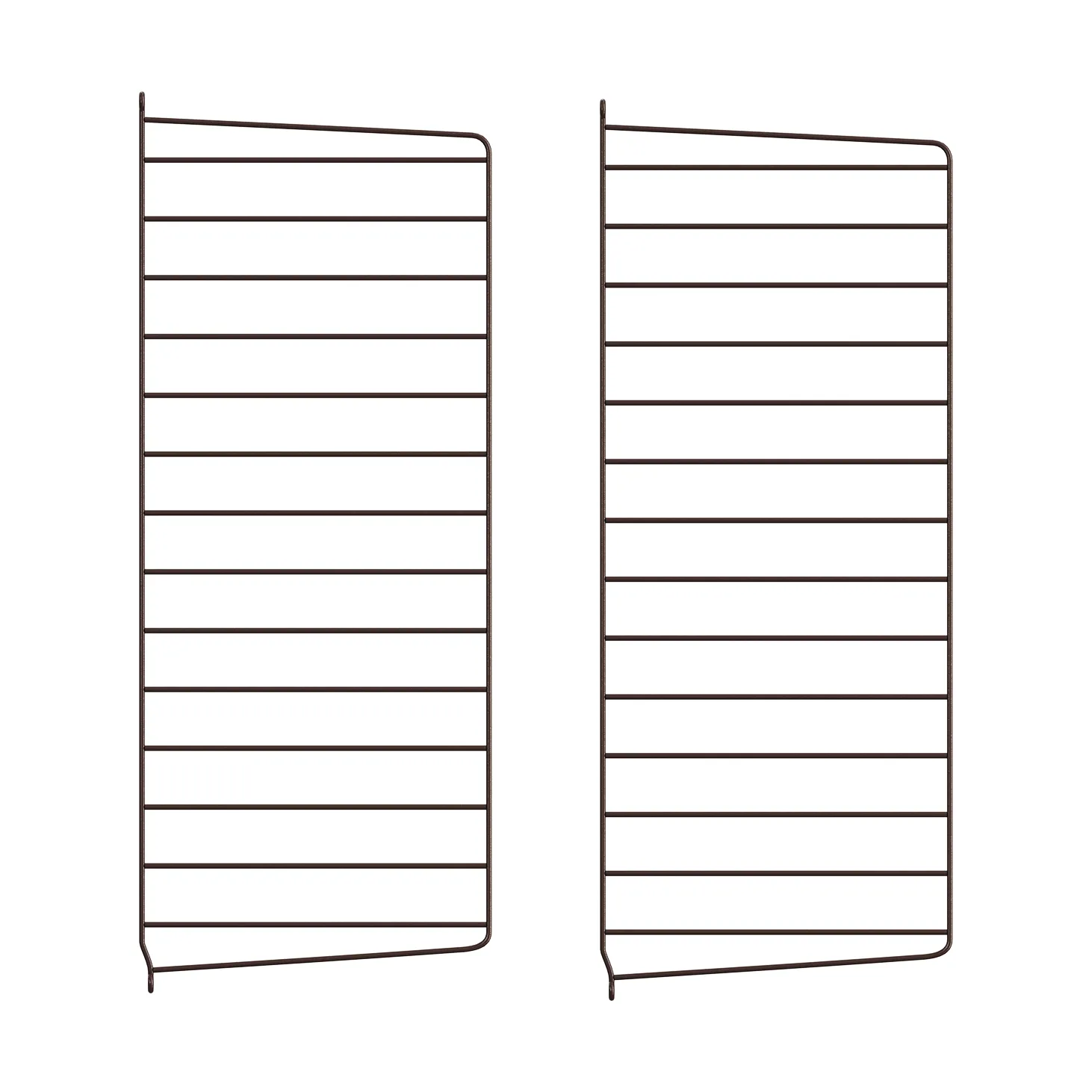 Panel de pared String, Marrón oscuro, 75x30 cm, pack de 2 String