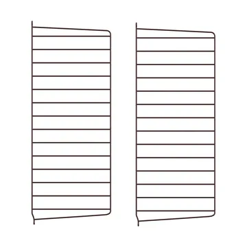 Panel de pared String - Marrón oscuro, 75x30 cm, pack de 2 - String