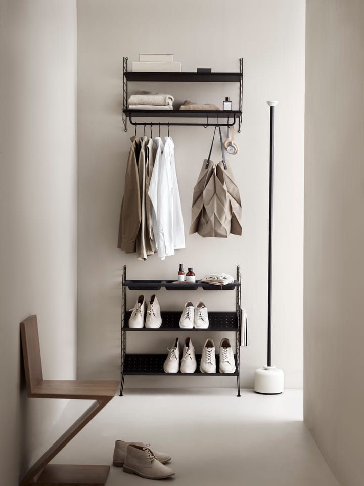 Panel de pared String, Negro, 75x30 cm, paquete de 1 String