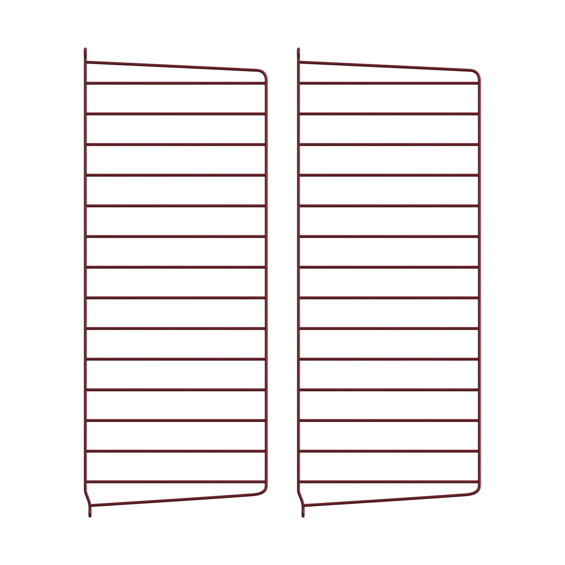 Panel de pared String, Rojo oscuro, 75x30 cm, 2-pack String