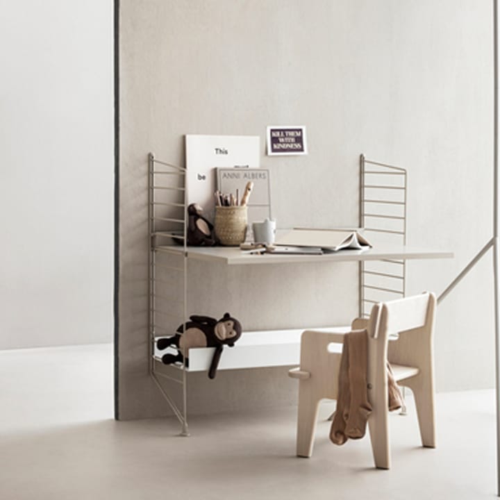 Panel de suelo String, Beige, 85x30 cm, paquete de 2 String