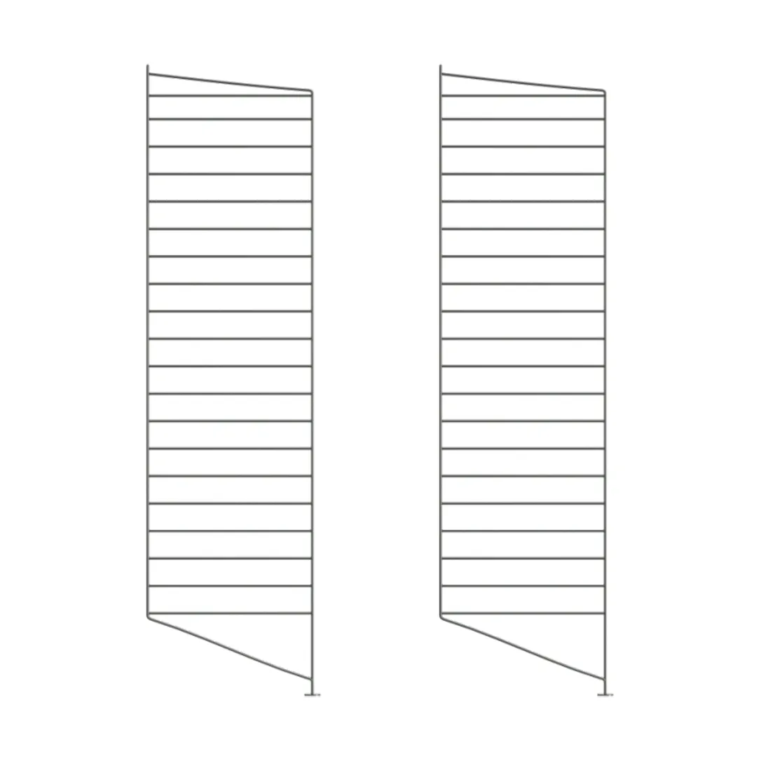 Panel de suelo String, Gris oscuro, 115x30 cm, set de 2 String