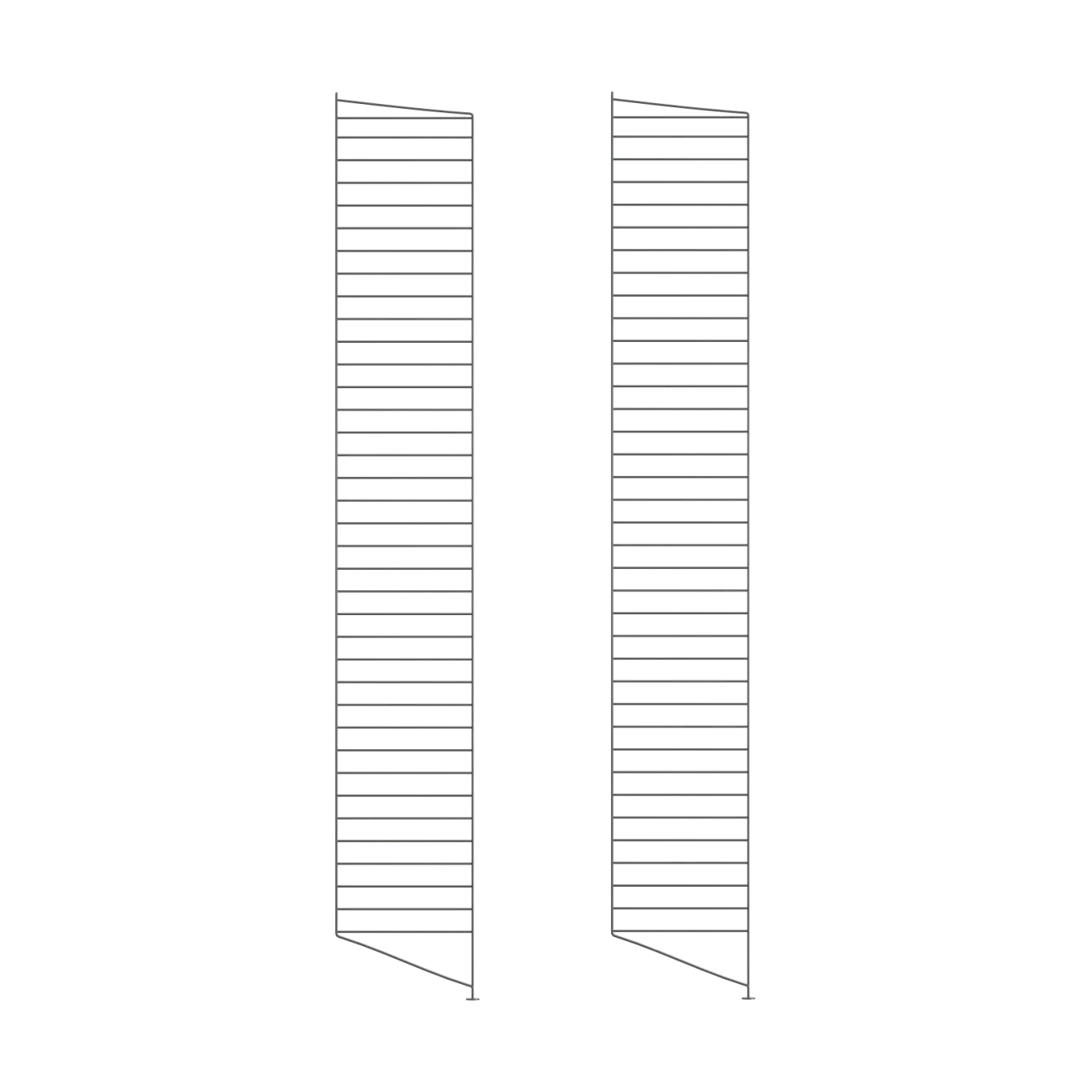 Panel de suelo String, Gris oscuro, 200x30 cm, set de 2 String