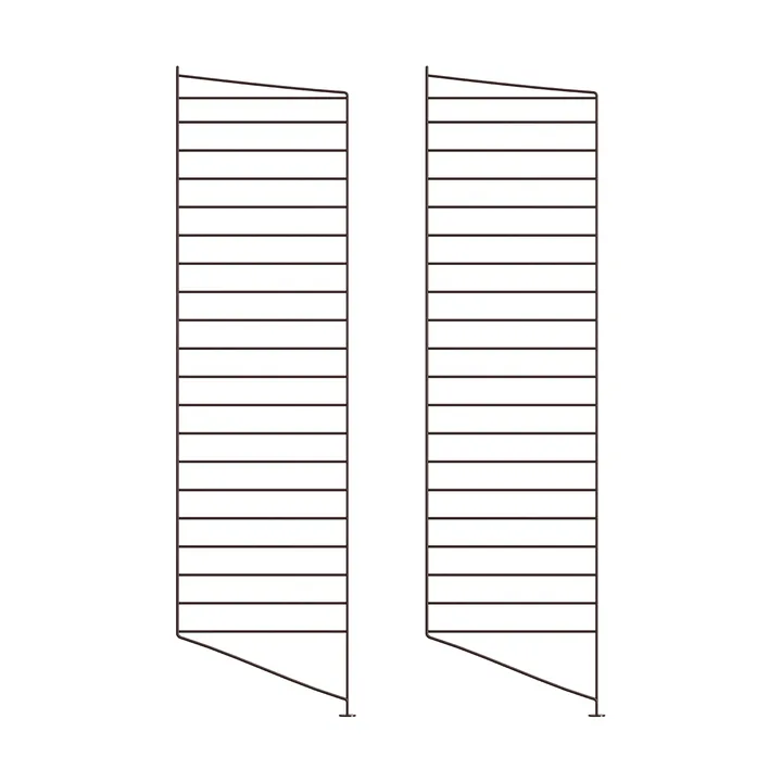 Panel de suelo String - Marrón oscuro, 115x30 cm, pack de 2 - String