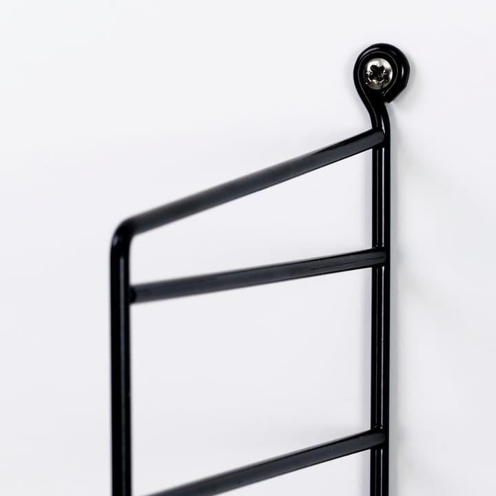 Panel de suelo String, Negro, 200x30cm, paquete de 1 String