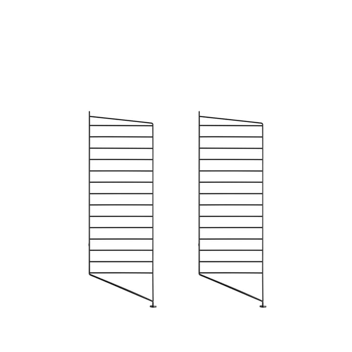 Panel de suelo String - Negro, 85x30 cm, paquete de 2 - String