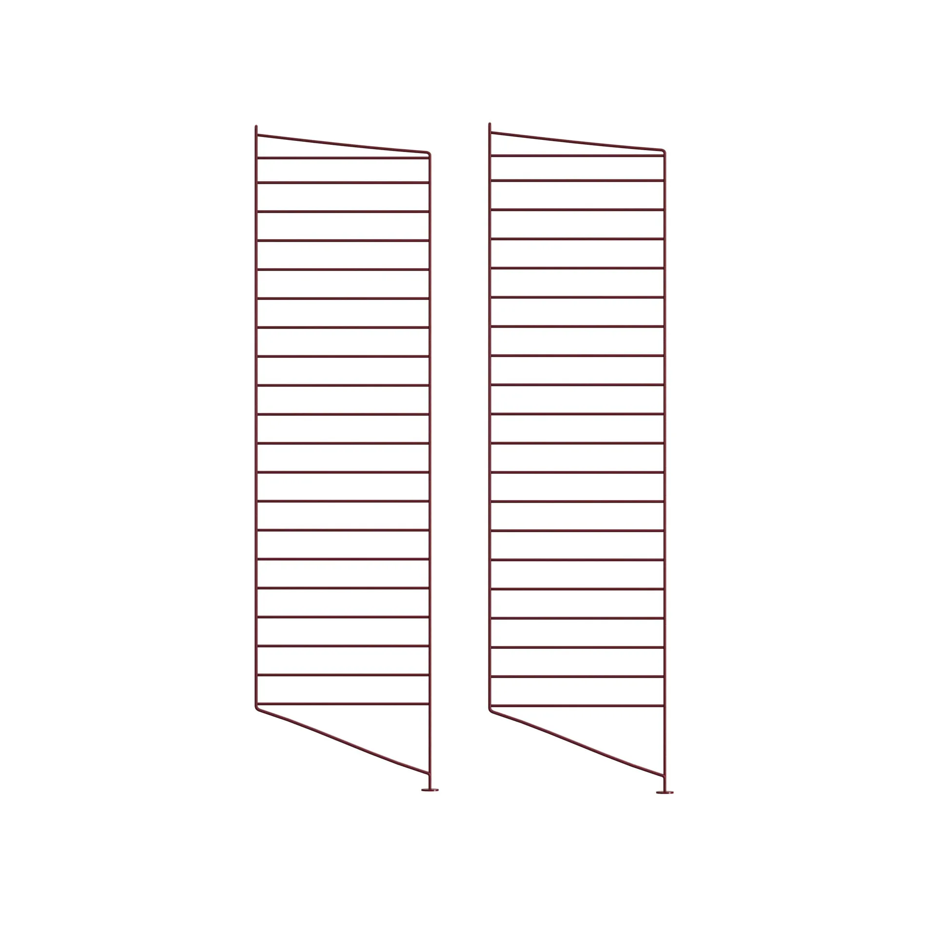 Panel de suelo String, Rojo oscuro, 115x30 cm, 2-pack String
