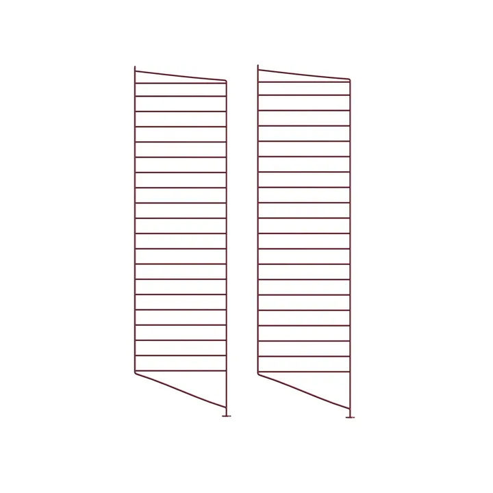 Panel de suelo String - Rojo oscuro, 115x30 cm, 2-pack - String