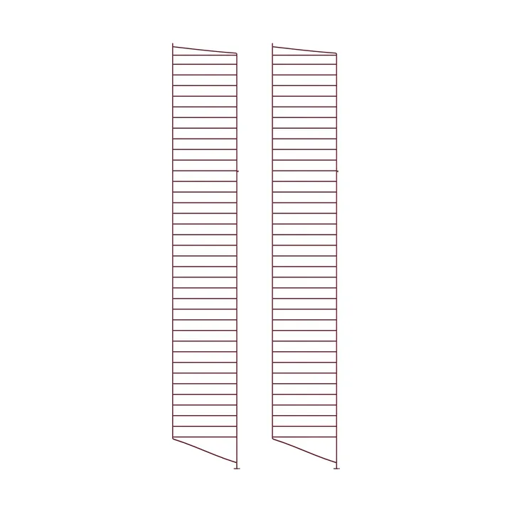 Panel de suelo String - Rojo oscuro, 200x30 cm, paquete de 2 - String