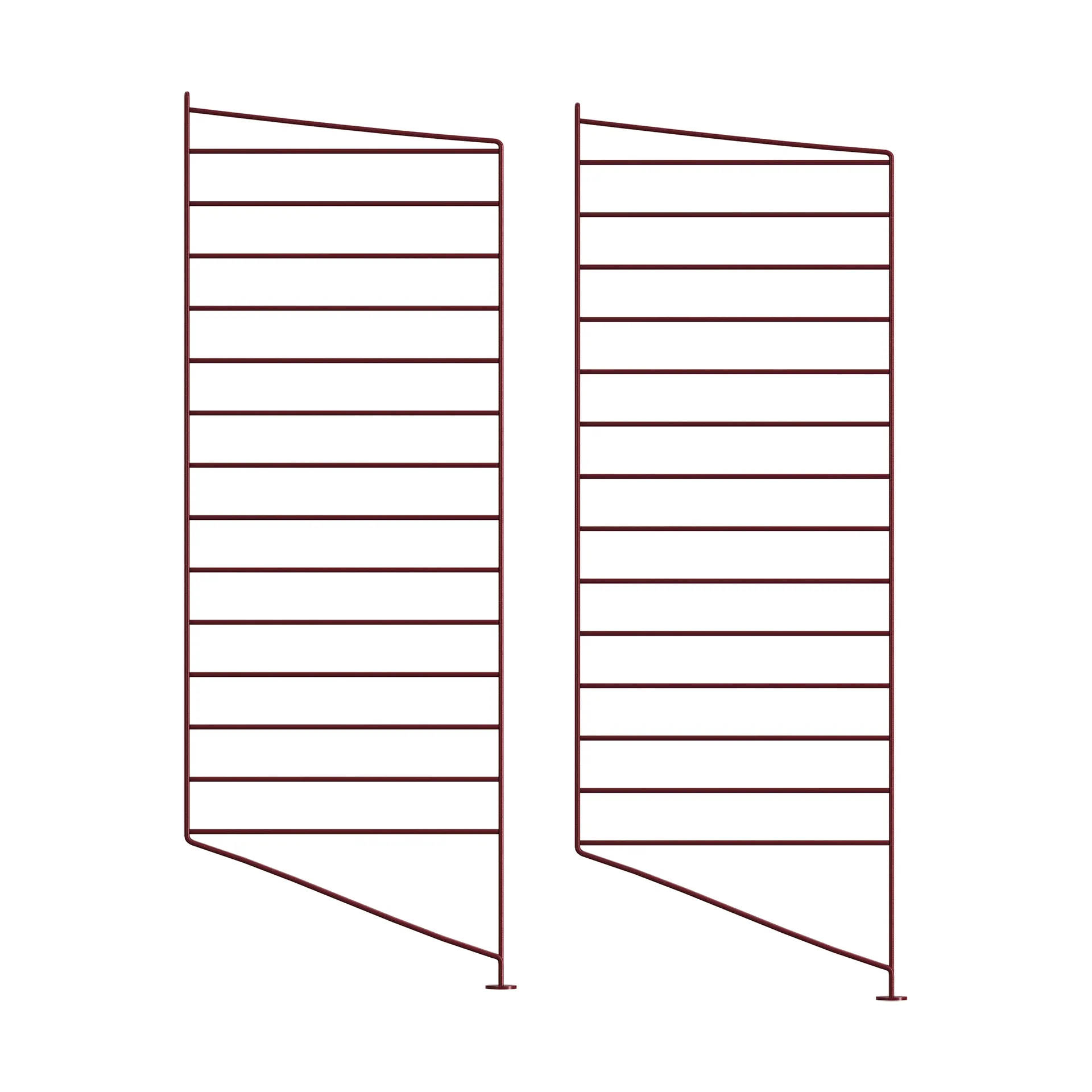 Panel de suelo String, Rojo oscuro, 85x30 cm, 2-pack String
