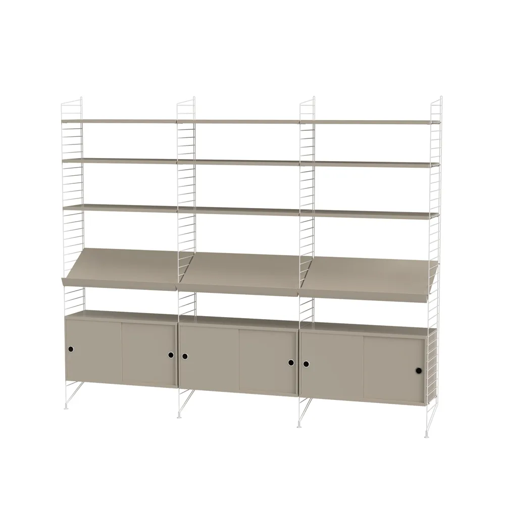 Salón String beige y blanco - Combinación G,  String