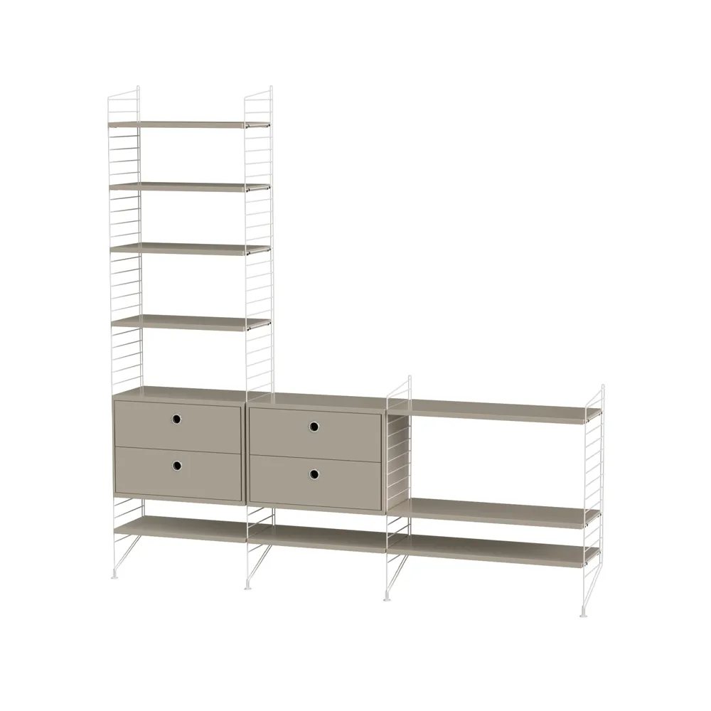 Salón String beige y blanco - Combinación J,  String
