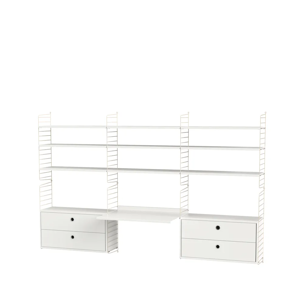 Salón String blanco y beige - Combinación F,  String