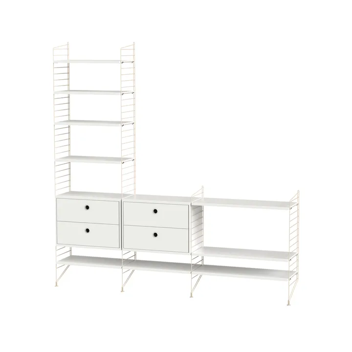 Salón String blanco y beige - Combinación J - String