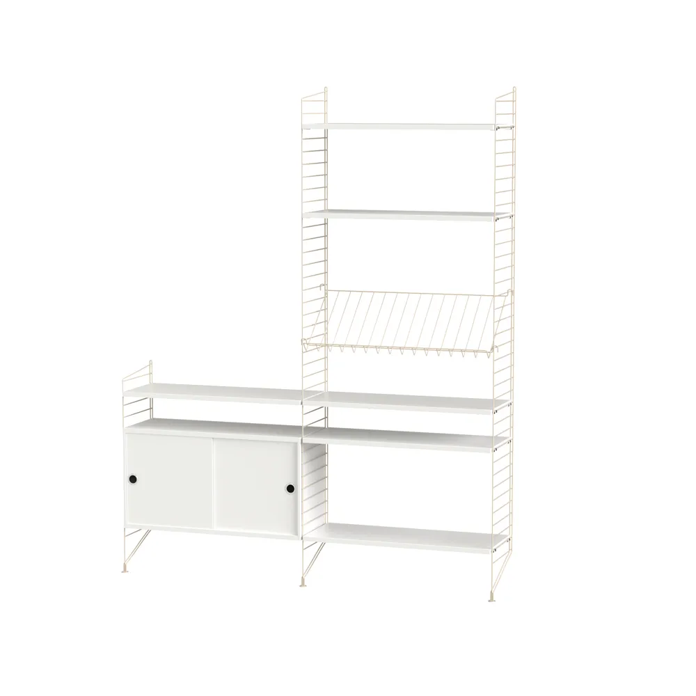 Salón String blanco y beige - Combinación K,  String