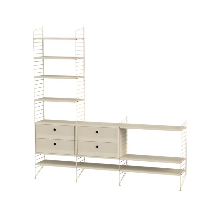 Salón String fresno y beige - Combinación J - String