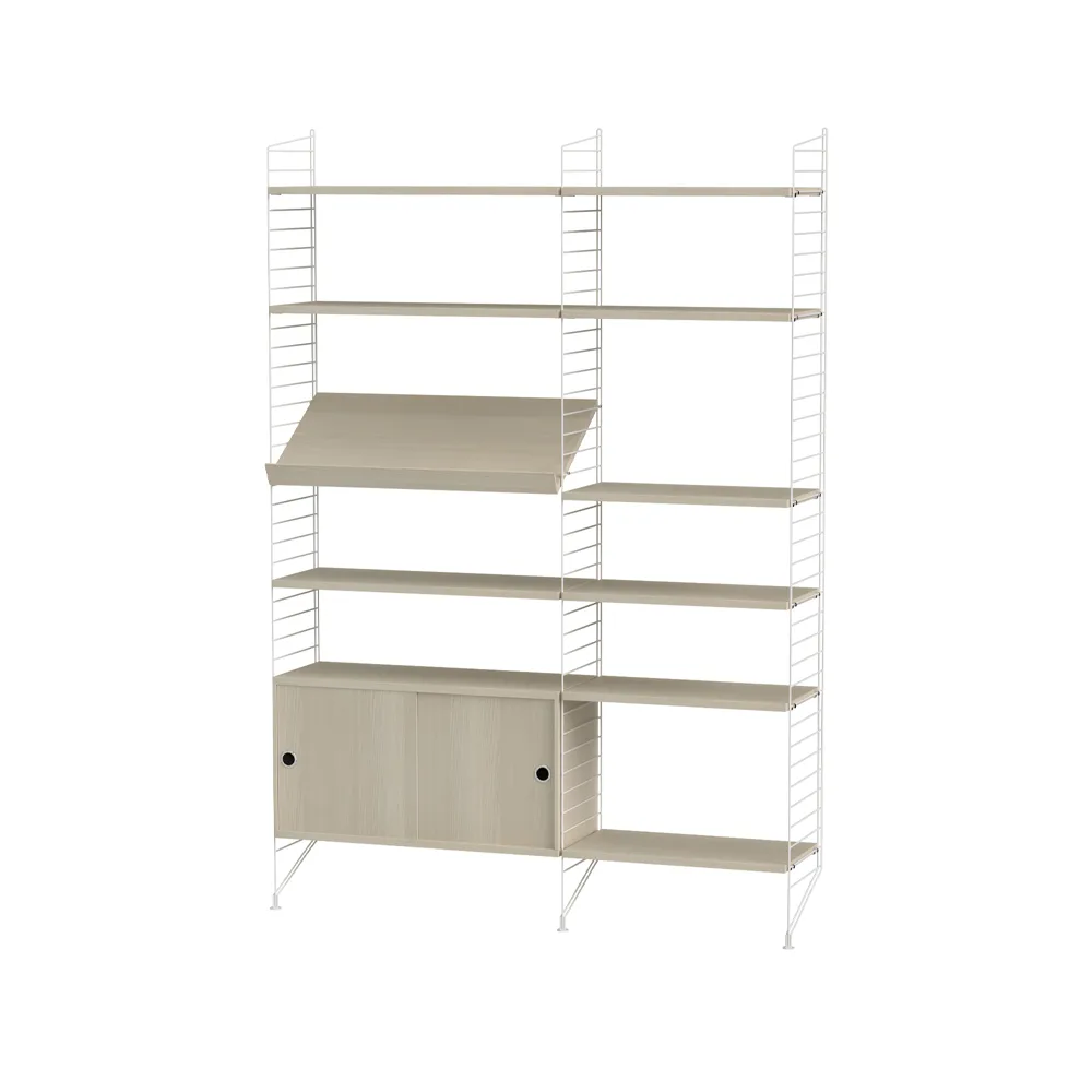 Salón String fresno y blanco - Combinación H String