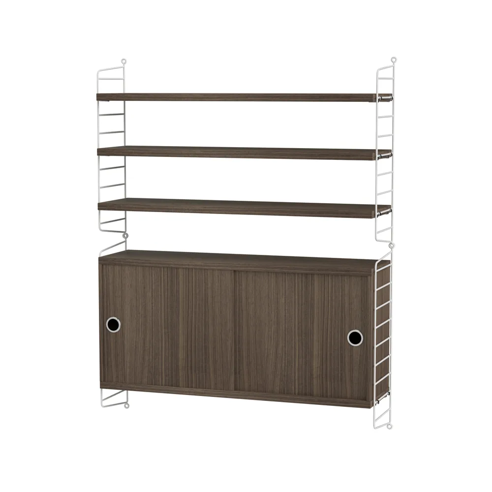 Salón String nogal y blanco - Combinación I String