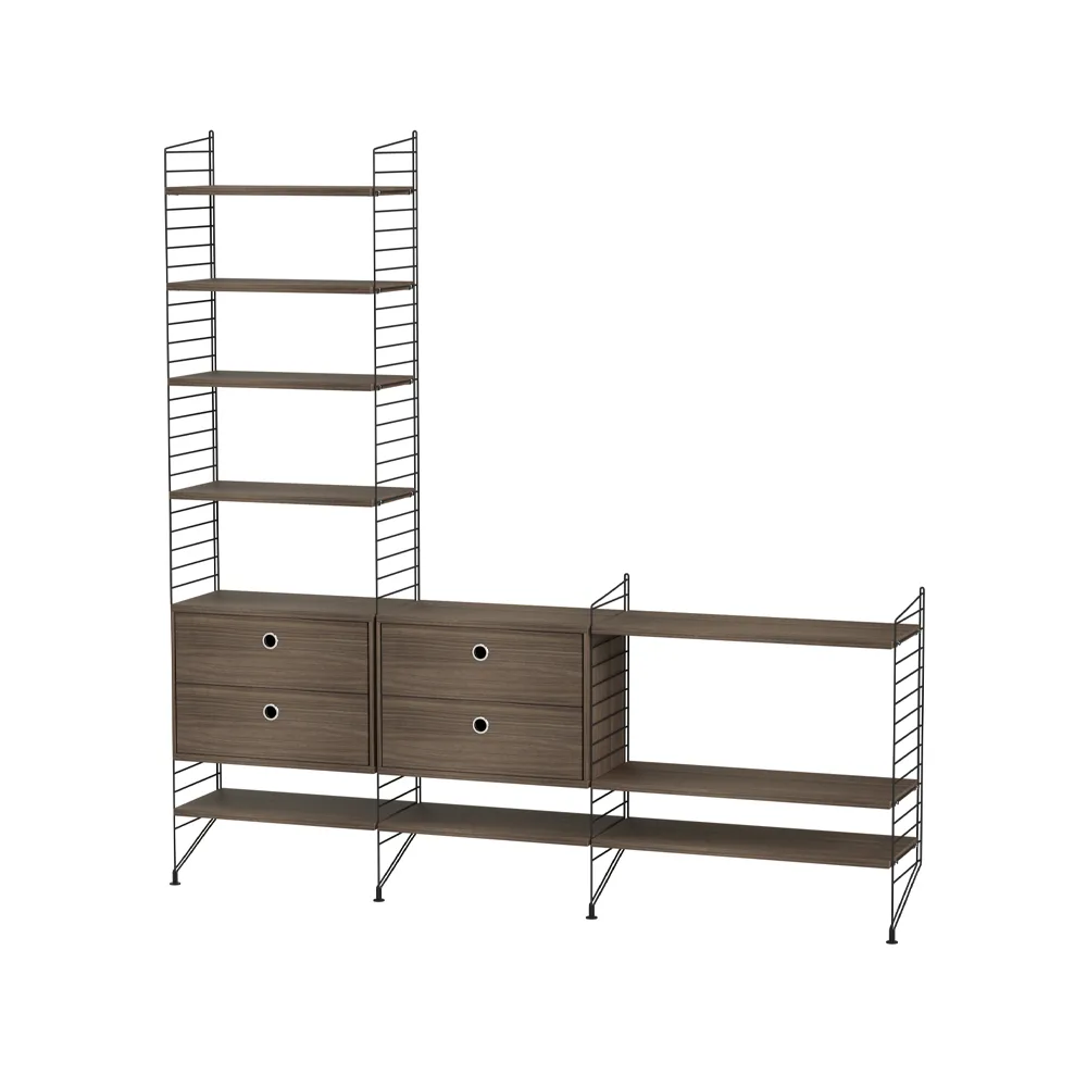 Salón String nogal y negro - Combinación J String