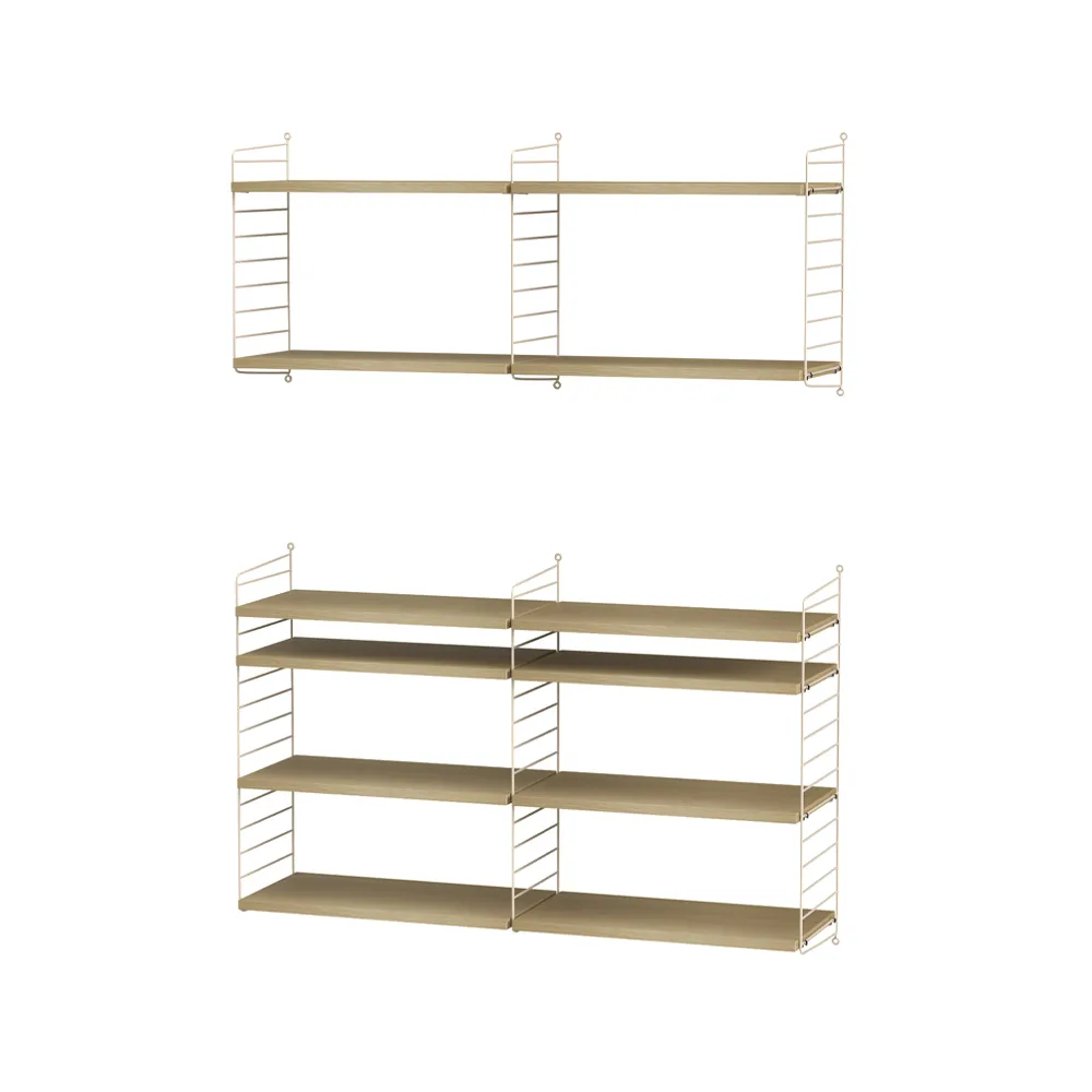 Salón String roble y beige - Combinación N,  String