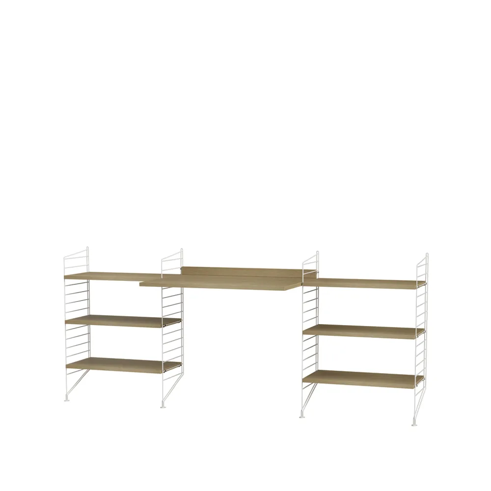 Salón String roble y blanco - Combinación D,  String