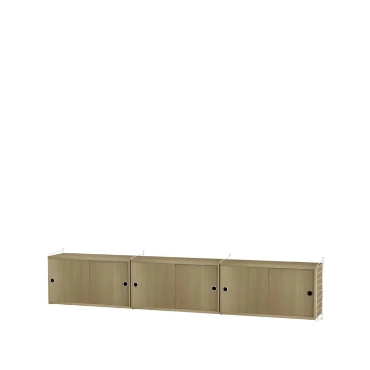 Salón String roble y blanco - Combinación D - String
