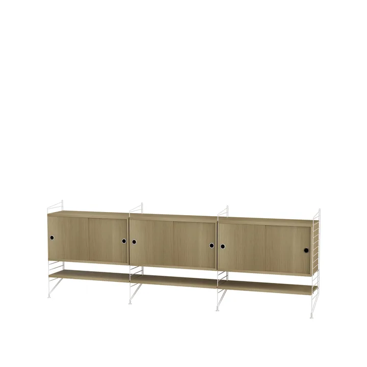 Salón String roble y blanco - Combinación F - String