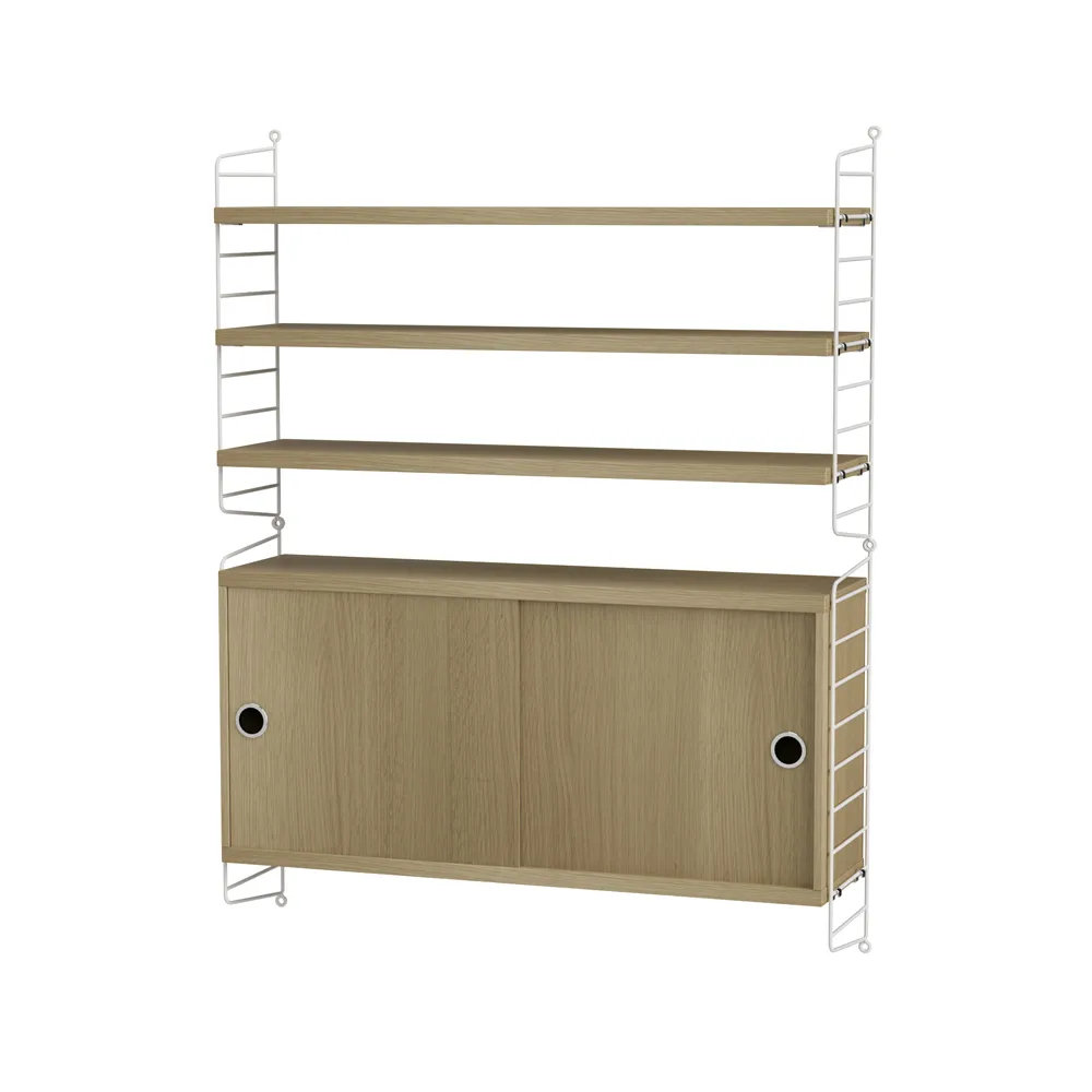 Salón String roble y blanco - Combinación I,  String