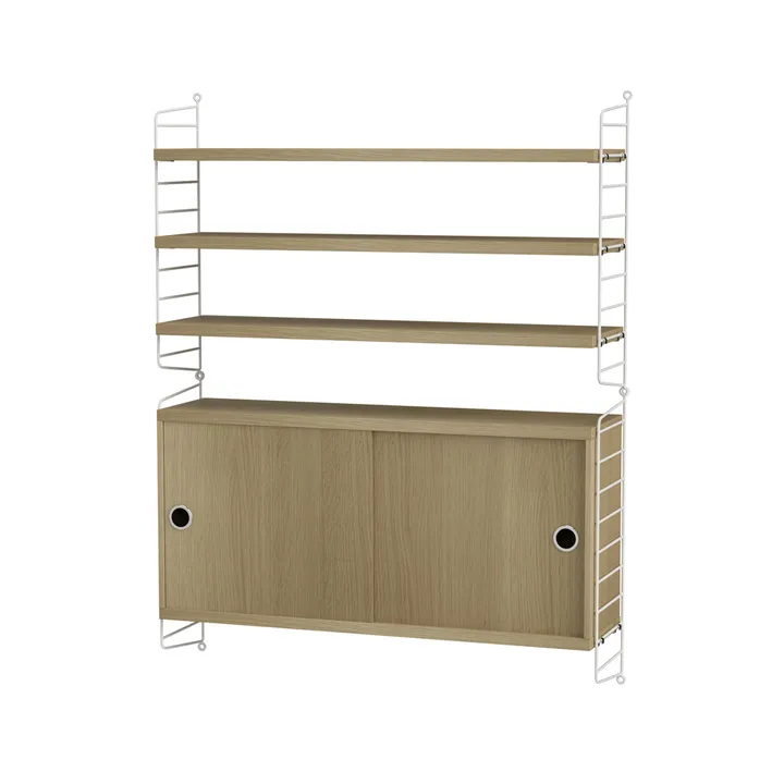 Salón String roble y blanco - Combinación I - String